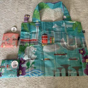 Reusable fold up tote bag NWT